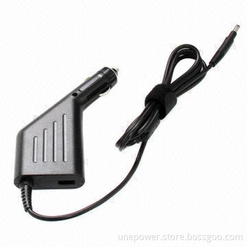 In-car charger for HP laptop, 19.5V, 3.33A, 65W, special I-tip 4.8*1.7mm, cigarette type, black